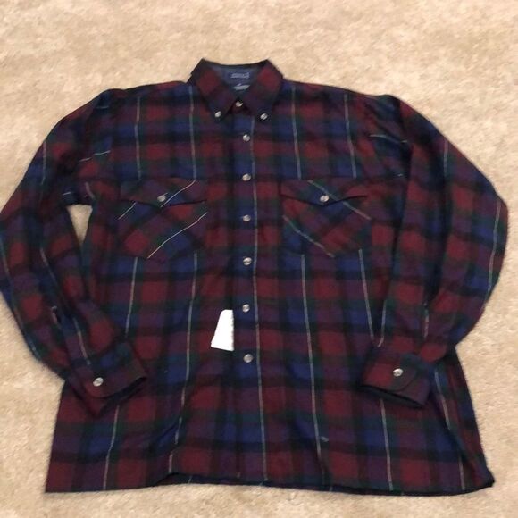 Nwt WinterWeights by Van Heiden plaid button down shirt size medium. - Picture 1 of 4